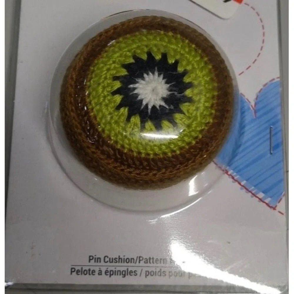 Prym Love Kiwi Pin Cushion‎ Pattern Weight Crochet Green Brown 610336